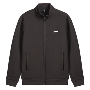 李宁春季运动卫衣上衣男士黑色开衫立领拉链刺绣长袖针织外套正品