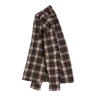 富木春秋新款长袖衬衫全棉格子衬衣宽松休闲男装上衣加大码XF-15M