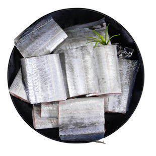 舟山雷达网带鱼段中段新鲜冷冻舟山精品带鱼块商用批发半成品