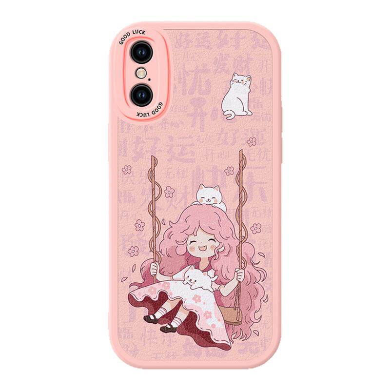 女孩苹果XSMax手机壳iphone小羊皮高颜值iphoneX硅胶软壳女式max卡通X可爱XR防摔XS全包xmax女款小清新保护套