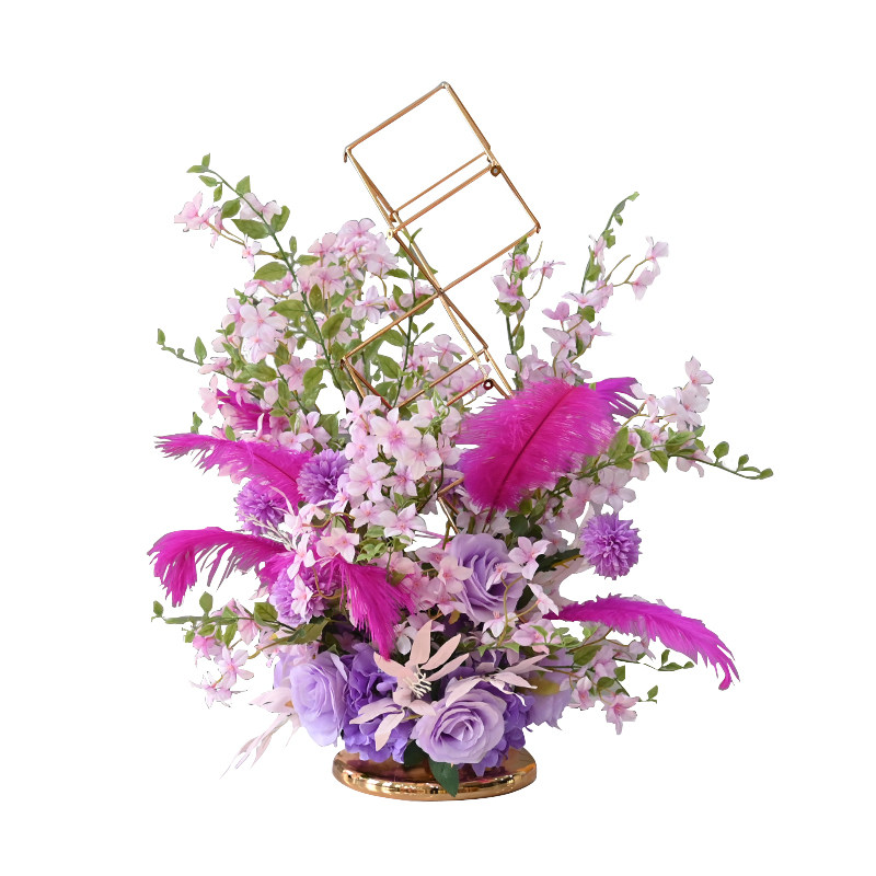 仿真花KTV桌花摆件花器花艺羽毛