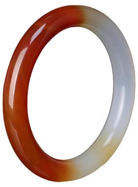 天然玉髓胖圆条玛瑙手镯