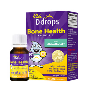 Ddrops滴卓思儿童维生素D3+K2滴剂D3一岁以上宝宝补钙维D婴幼儿d3
