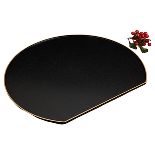 日本进口风雅半月形漆盘一人食餐厅托盘家用日式餐垫双面可用抗菌