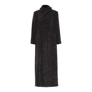 APOZi collection新中式荡领大衣女高个子秋冬季长款加厚毛呢外套