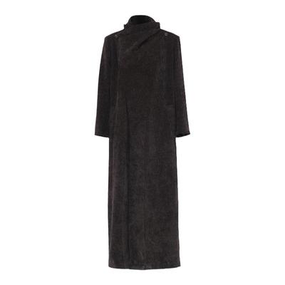 APOZi collection新中式荡领大衣女高个子秋冬季长款加厚毛呢外套