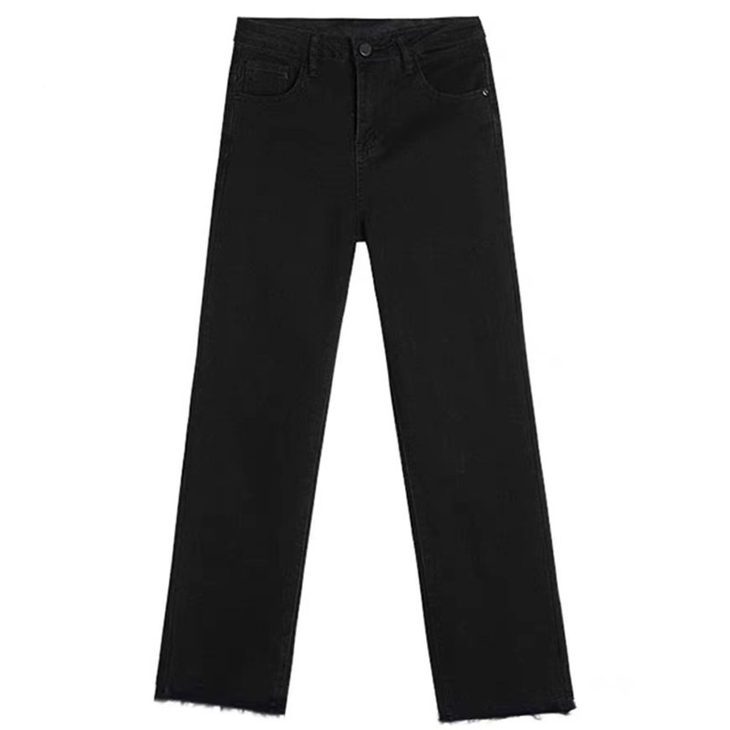 秋冬新款显瘦提臀牛仔直筒裤包邮