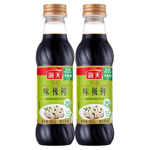 海天特级味极鲜500ml*2黄豆酿造酱油生抽煲仔饭肠粉酱汁鲜味豉油