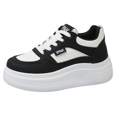 女鞋春秋增高厚底运动板鞋休闲鞋