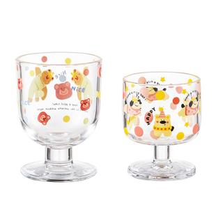 卡罗特玻璃水杯女可爱高颜值ins风咖啡果汁杯啤酒杯家用高脚杯子