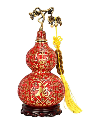 铜葫芦百福彩绘葫芦摆件家居送礼