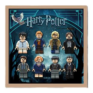 KGBOX用乐高抽抽乐哈利波特人仔76402/76403/7641相框收纳展示盒