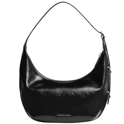 CHARLES&KEITH秋冬女包CK2-40782526复古柔软新月包腋下包斜挎包