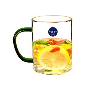 乐美雅高硼硅玻璃杯家用耐高温水杯女高颜值带把手喝水杯子泡茶杯