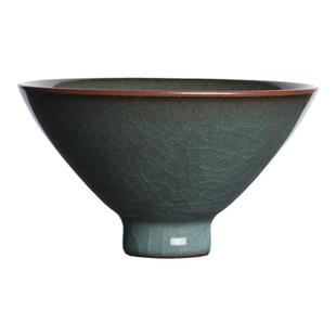 铁胎品茗杯家用哥窑冰裂主人杯陶瓷功夫茶具茶杯斗笠杯个人小茶碗