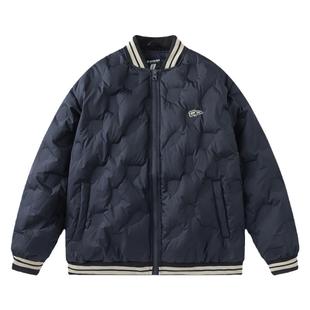 冬季美式轻薄棒球领羽绒服男2025冬季新款90白鸭绒保暖休闲外套男