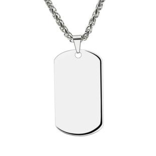 钛钢军牌项链定制照片吊坠刻字潮狗牌男女士身份牌不锈钢情侣挂件