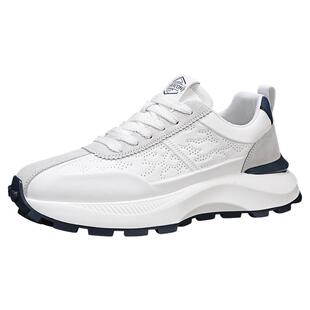 意尔康2026新款男鞋春季夏季透气网面休闲潮流厚底增高跑步运动鞋