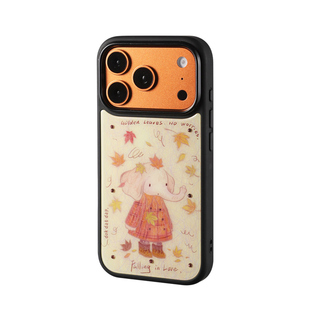 dokdatdap枫叶大象原创iPhone17promax手机壳黑框个性趣味适用苹果16pro黑框壳新款可爱卡通苹果15pro潮小众