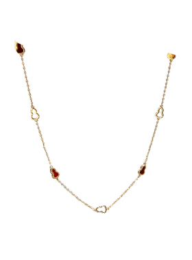 旺财旺好运红色项链轻奢颈链