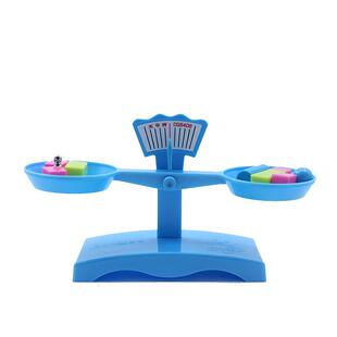 天平秤教具小学生二三年级数学平衡砝码幼儿园儿童托盘天平称学具