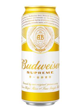 百威金尊啤酒500ml*18听罐装10.0°P精选麦芽整箱批发