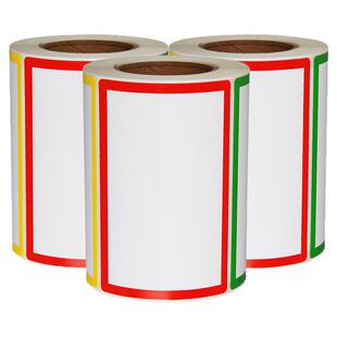 特大号口取纸不干胶标签纸长方形办公用品标记便签纸粘贴纸空白日期价签价格贴手写自粘性大尺寸名字贴姓名贴