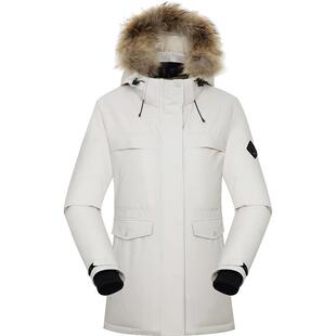 LAFUMA乐飞叶户外冬季防泼水中长派克大鹅绒羽绒服男女情侣防寒服