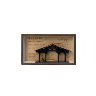 栋方榫卯模型摆件积木手绘涂色DIY中式建筑佛光寺木质拼装玩具大