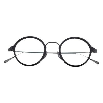 万年龟圆框钛金板材近视镜架