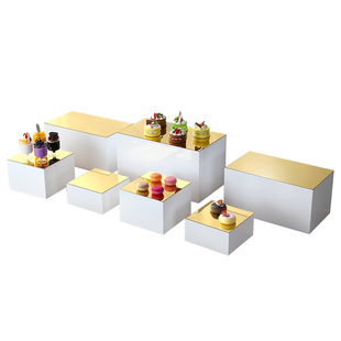 高端自助餐甜品台展示架亚克力茶歇摆台冷餐婚庆宴会下午茶糕点架