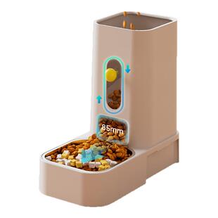 宠物自动喂食器饮水猫咪狗狗盆水饭碗猫碗猫食盆不锈钢一体狗食盆