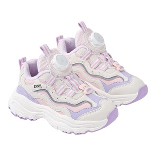 annil安奈儿童鞋女童运动鞋冬季加绒儿童老爹鞋2025新款二棉鞋子