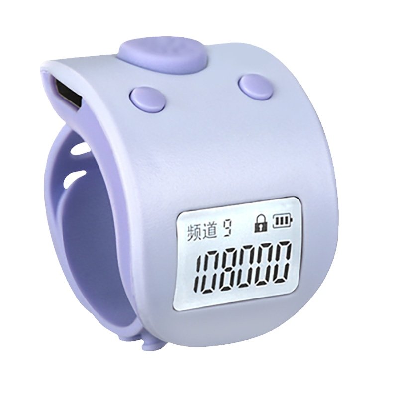 小渡充电夜光计数器手按戒指环迷你型手指智能客流点数仓库记数器