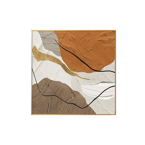 餐厅抽象艺术装饰客厅画高级感轻奢壁画现代简约挂画正方形组合画