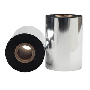 全树脂碳带40 50 60 70 80 90 100 110mm*300m不干胶珠宝标签耐刮炭带亚银亮白PET合成纸条码打印机标签碳带