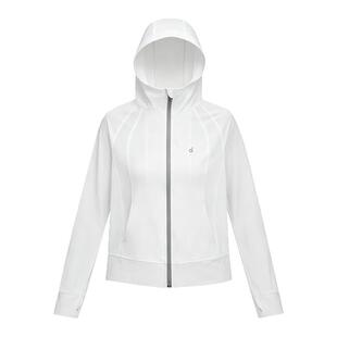 FDR官方店 结构连帽防晒服白色上衣夏运动夹克外套修身防晒衣女款