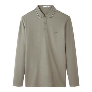 HLA/海澜之家轻商务Chic Ageless系列长袖POLO衫25秋新大码上衣男