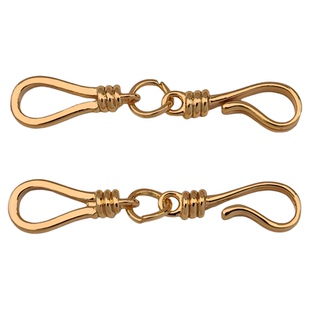 铜镀18k厚金鱼钩饰品扣手工diy项链手链连接扣高保色饰品配件材料