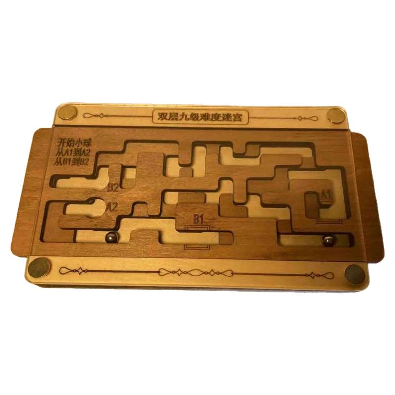 双层九级难度迷宫Puzzle智力玩具