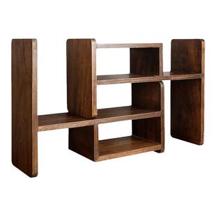 实木收纳置物架茶具杯子咖啡博古架桌上桌面中式复古展示架木质