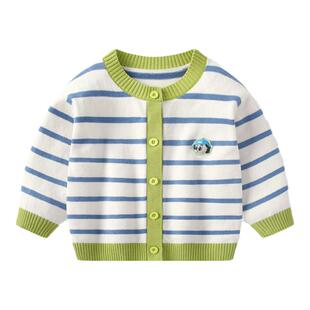 宝宝外套春装2026新款婴儿针织开衫男童洋气上衣春季薄款外穿衣服