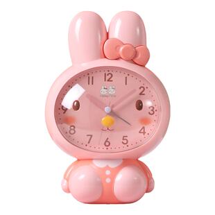 可爱女孩专用闹钟儿童懒虫起床兔子小学生钟表起床神器新款2025