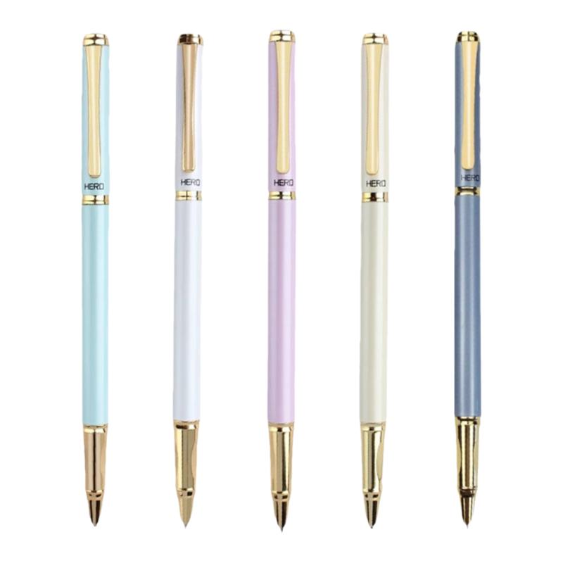 HERO英雄钢笔1302D三年级小学生初学者正姿练字铱金笔特细0.38mm