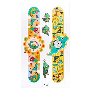 儿童手表纹身贴无毒可洗男孩女孩贴画安全防水宝宝卡通手表水印纸