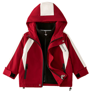 正品迪士尼童装儿童三合一拉链衫男孩风衣男童春秋季外套女童秋装