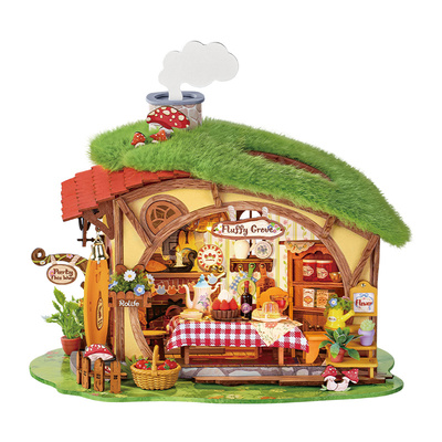 rolife若来diy小屋茸茸森友会拼装模型手工木质房子微缩场景礼物