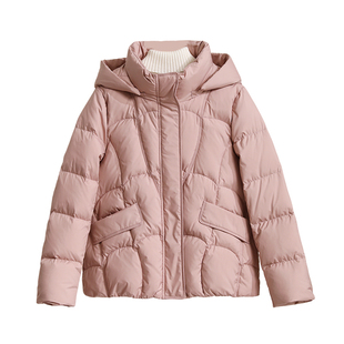 2025新款妈妈羽绒服中年女装时尚连帽外套中老年冬季加厚防寒衣服