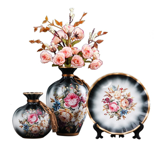 美式陶瓷花瓶摆件欧式现代客厅玄关电视柜酒柜创意家居装饰品摆设