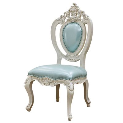 欧式餐椅美式别墅餐厅雕花白色